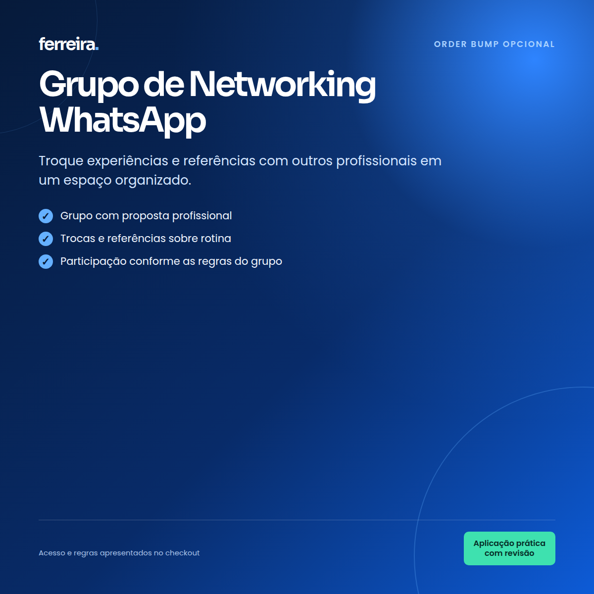 Arte do extra Grupo de Networking WhatsApp
